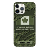 PERSONALIZED CANADIAN VETERAN CAMO PHONECASE QTTN1803