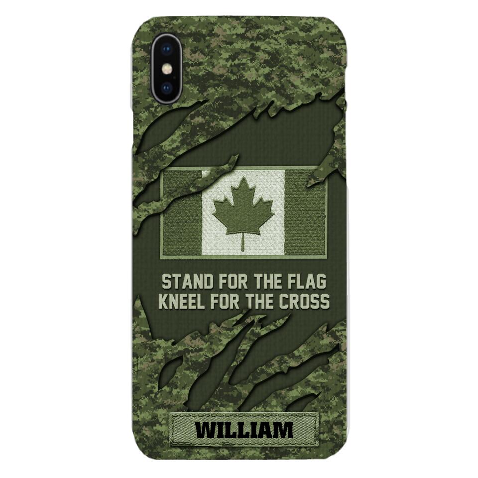 PERSONALIZED CANADIAN VETERAN CAMO PHONECASE QTTN1803