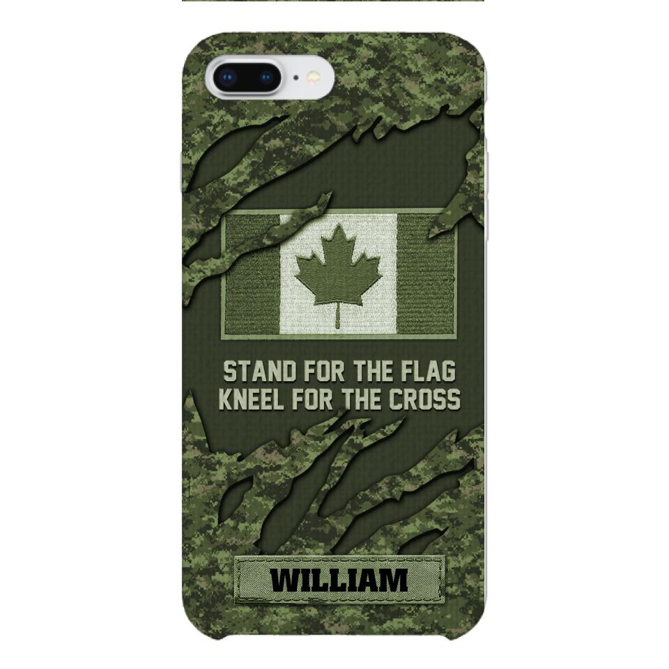 PERSONALIZED CANADIAN VETERAN CAMO PHONECASE QTTN1803
