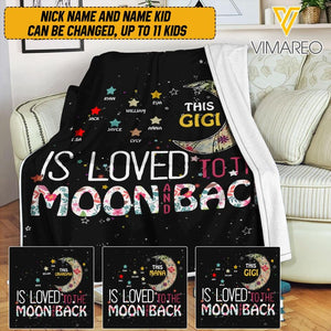 PERSONALIZED THIS GRANDMA IS LOVED TO THE MOON AND BACK QUILT BLANKET PRINTED QTHC1803