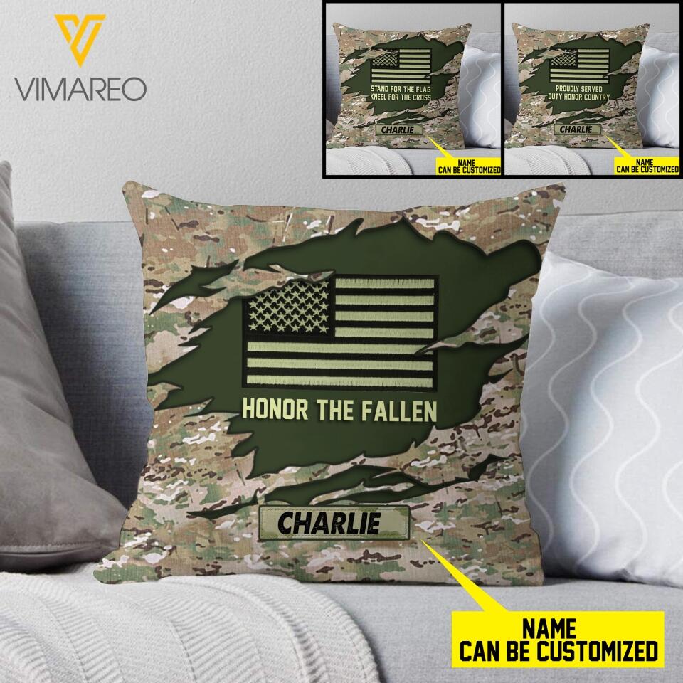 PERSONALIZED U.S VETERAN CAMO PILLOW QTTQ1903