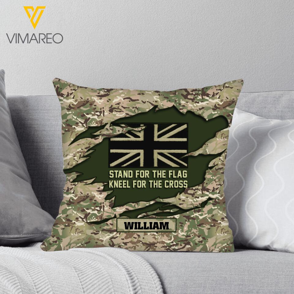 PERSONALIZED U.K VETERAN CAMO PILLOW QTTQ1903
