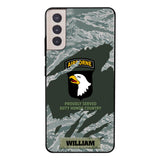 PERSONALIZED U.S VETERAN WITH DIVISION CAMO PHONECASE QTHC1903