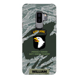 PERSONALIZED U.S VETERAN WITH DIVISION CAMO PHONECASE QTHC1903