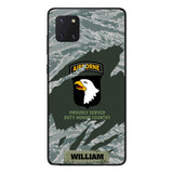 PERSONALIZED U.S VETERAN WITH DIVISION CAMO PHONECASE QTHC1903