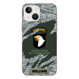 PERSONALIZED U.S VETERAN WITH DIVISION CAMO PHONECASE QTHC1903