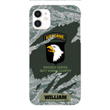 PERSONALIZED U.S VETERAN WITH DIVISION CAMO PHONECASE QTHC1903