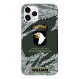 PERSONALIZED U.S VETERAN WITH DIVISION CAMO PHONECASE QTHC1903