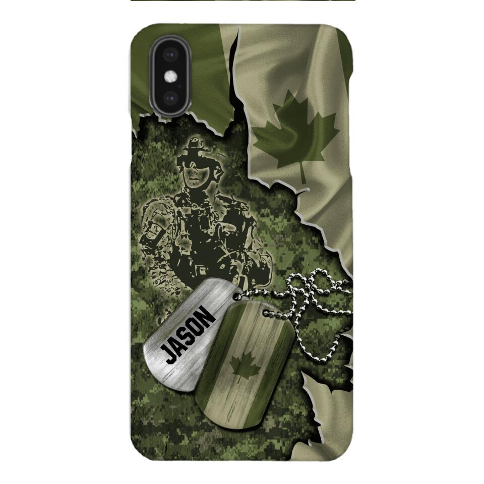 Personalized Canadian Soldier Camo Phone Case Printed 22MAR-DT19