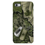 Personalized Canadian Soldier Camo Phone Case Printed 22MAR-DT19