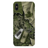 Personalized Canadian Soldier Camo Phone Case Printed 22MAR-DT19