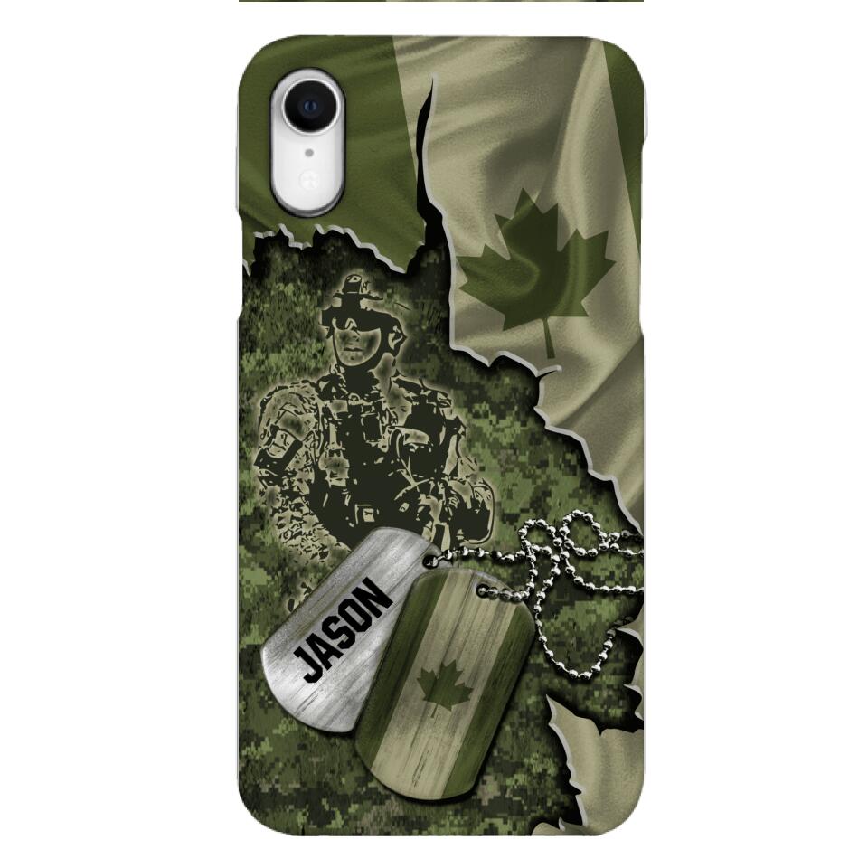 Personalized Canadian Soldier Camo Phone Case Printed 22MAR-DT19