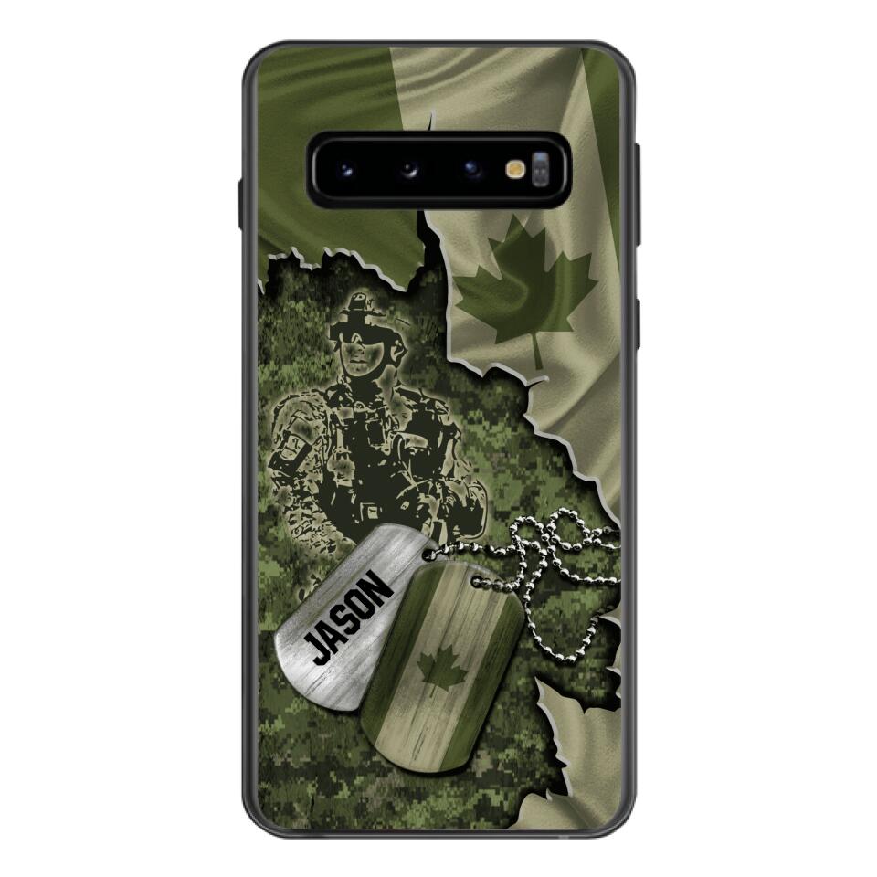 Personalized Canadian Soldier Camo Phone Case Printed 22MAR-DT19