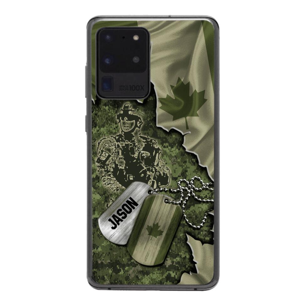 Personalized Canadian Soldier Camo Phone Case Printed 22MAR-DT19