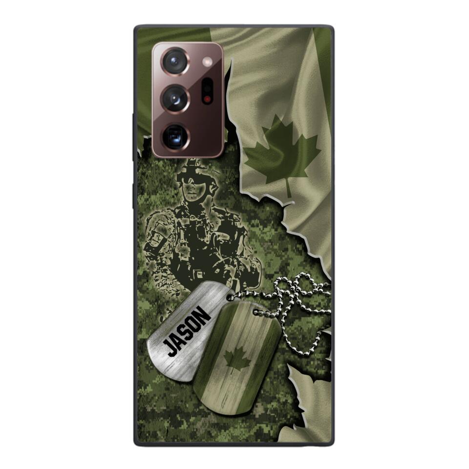 Personalized Canadian Soldier Camo Phone Case Printed 22MAR-DT19
