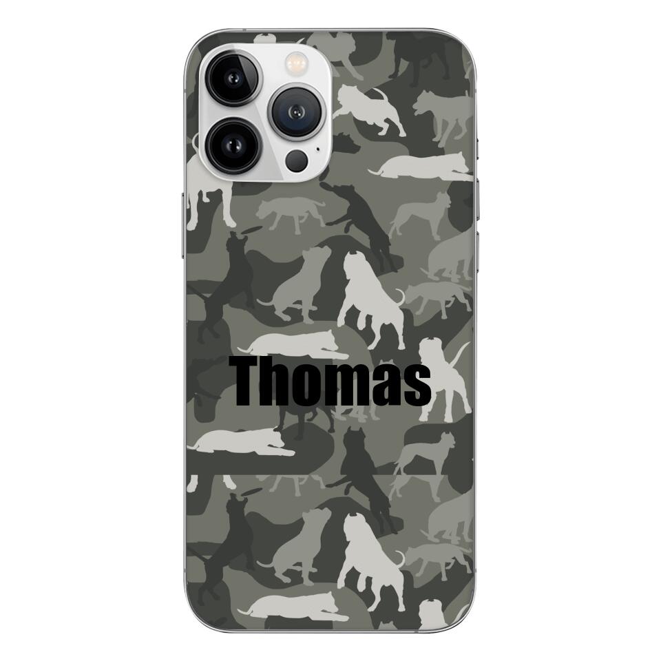 Pitbull camo Phonecase T3Q