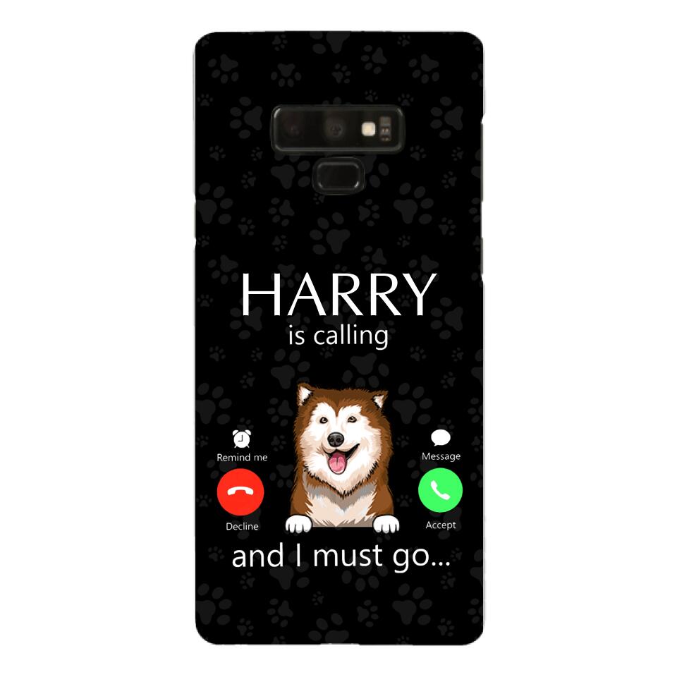 PERSONALIZED DOG IS CALLING I MUST GO PHONECASE QTDT2103