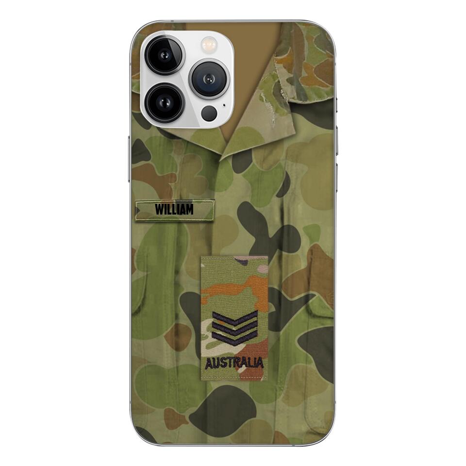 Personalized Australian Army Camo Phone Case Printed 22MAR-MQ21