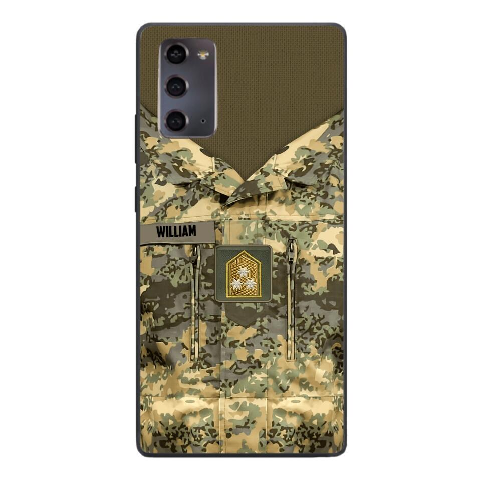 Personalized Austrian Army Camo Phone Case Printed 22MAR-HQ21