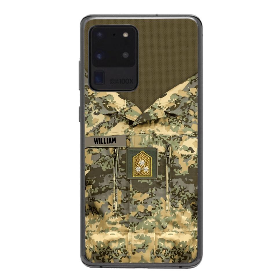Personalized Austrian Army Camo Phone Case Printed 22MAR-HQ21