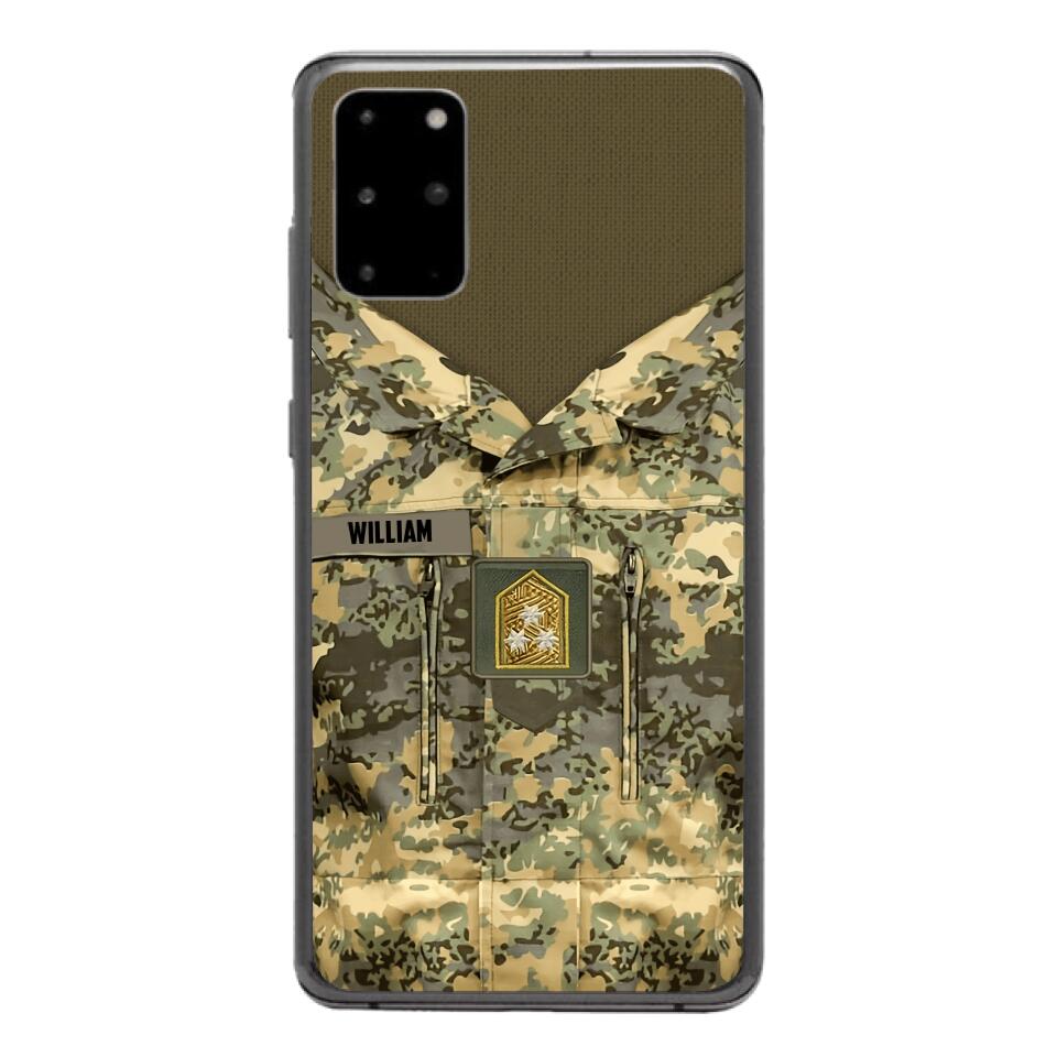 Personalized Austrian Army Camo Phone Case Printed 22MAR-HQ21