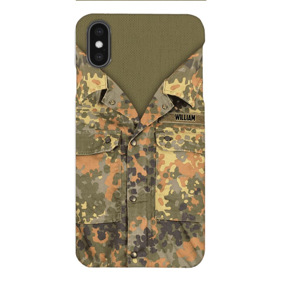 Personalized German Army Camo Phone Case Printed 22MAR-HQ21