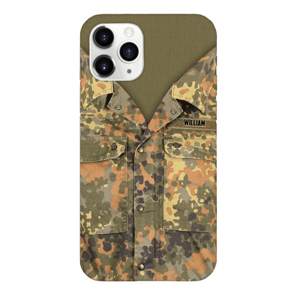 Personalized German Army Camo Phone Case Printed 22MAR-HQ21