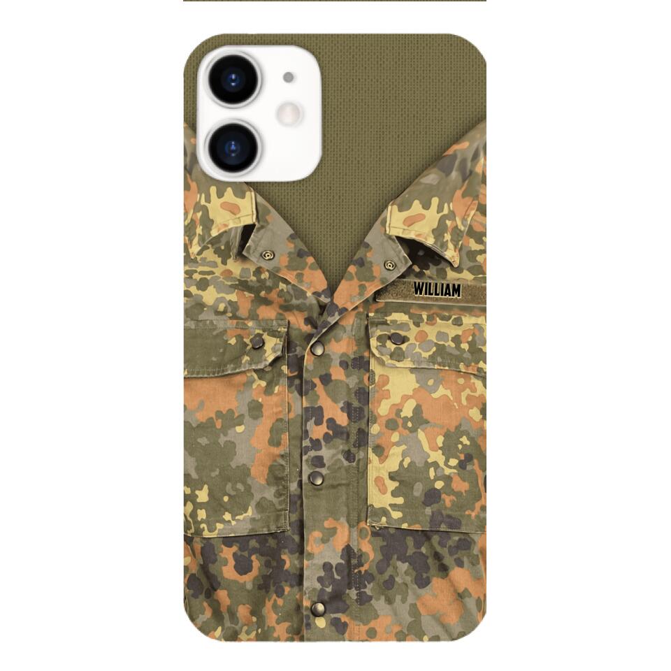 Personalized German Army Camo Phone Case Printed 22MAR-HQ21