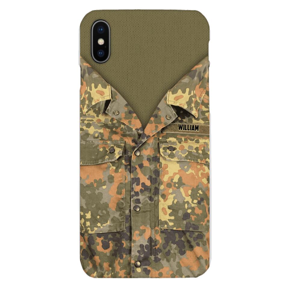 Personalized German Army Camo Phone Case Printed 22MAR-HQ21