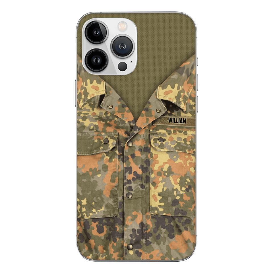 Personalized German Army Camo Phone Case Printed 22MAR-HQ21