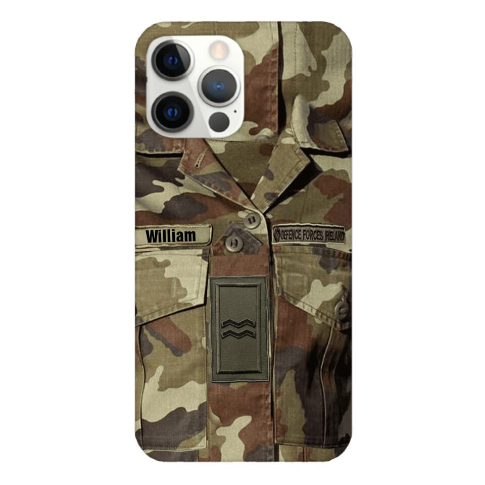 Personalized Irish Army Camo Phone Case Printed 22MAR-DT21