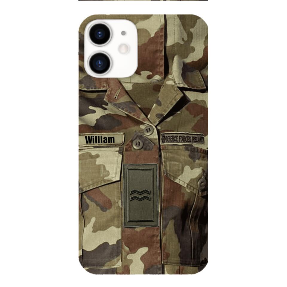 Personalized Irish Army Camo Phone Case Printed 22MAR-DT21