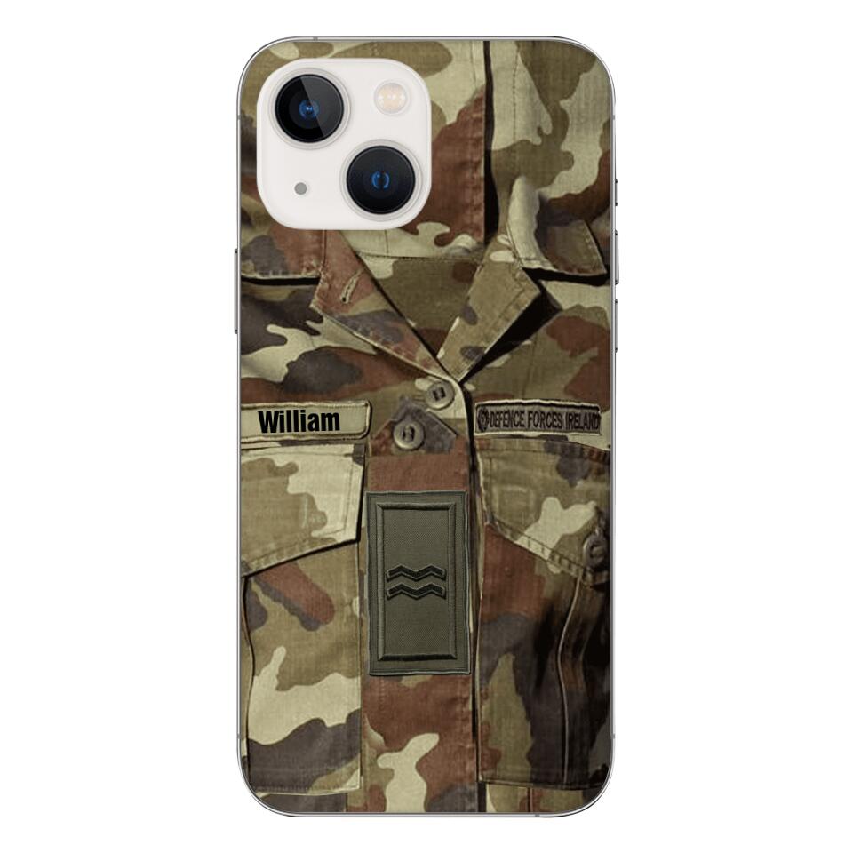 Personalized Irish Army Camo Phone Case Printed 22MAR-DT21