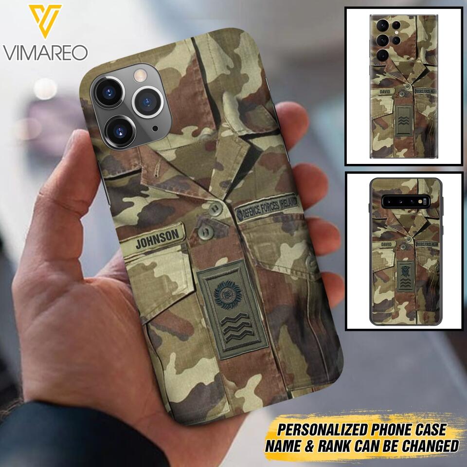Personalized Irish Army Camo Phone Case Printed 22MAR-DT21