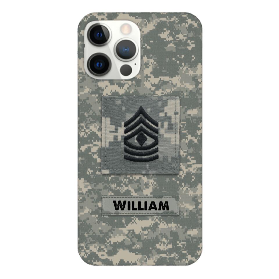 Personalized U.S Army Camo Phone Case Printed 22MAR-HC21