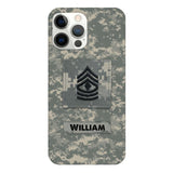 Personalized U.S Army Camo Phone Case Printed 22MAR-HC21