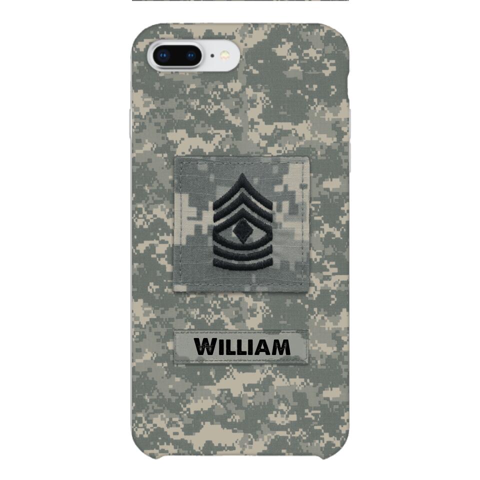 Personalized U.S Army Camo Phone Case Printed 22MAR-HC21