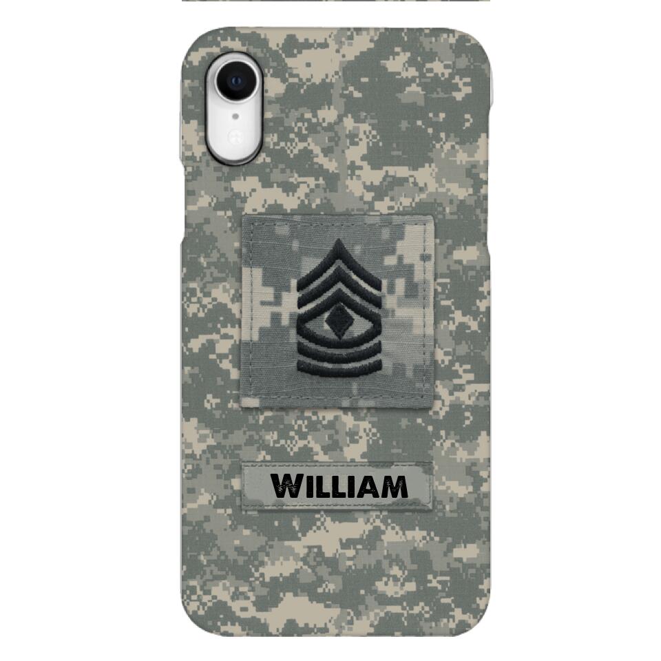 Personalized U.S Army Camo Phone Case Printed 22MAR-HC21