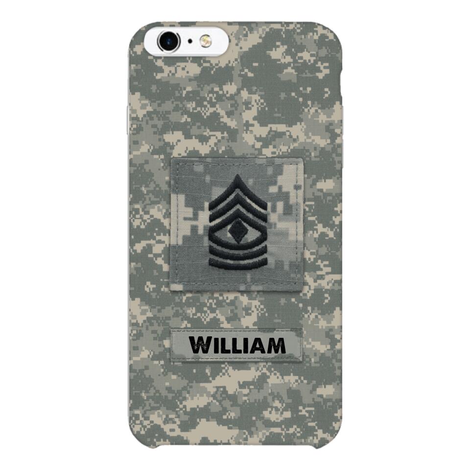 Personalized U.S Army Camo Phone Case Printed 22MAR-HC21