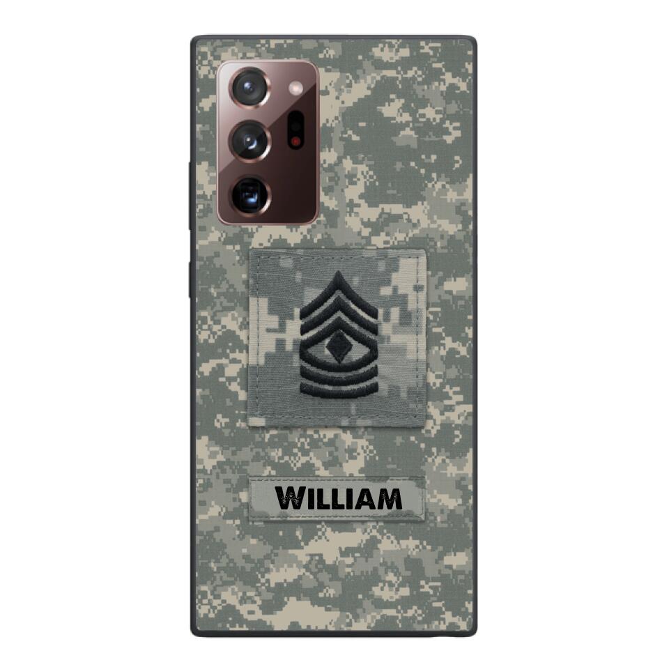Personalized U.S Army Camo Phone Case Printed 22MAR-HC21
