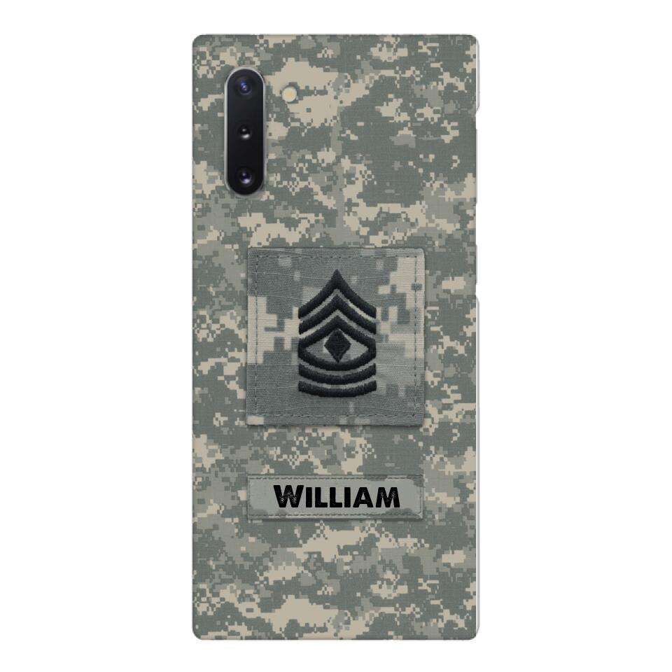 Personalized U.S Army Camo Phone Case Printed 22MAR-HC21