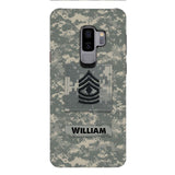 Personalized U.S Army Camo Phone Case Printed 22MAR-HC21