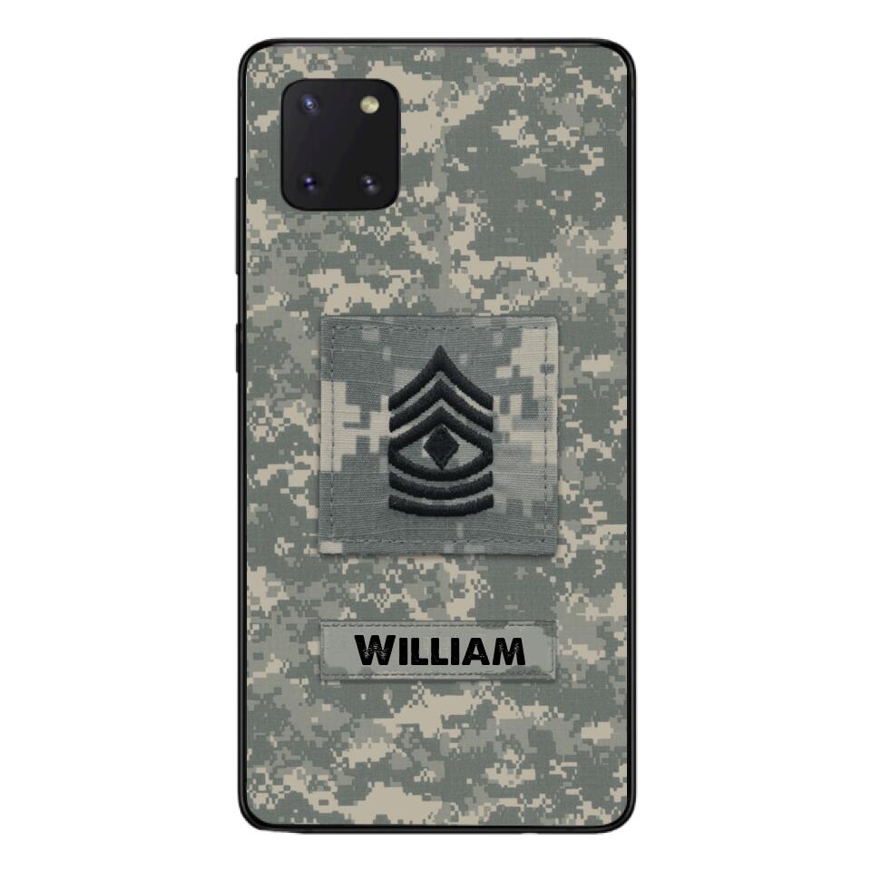 Personalized U.S Army Camo Phone Case Printed 22MAR-HC21