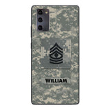Personalized U.S Army Camo Phone Case Printed 22MAR-HC21