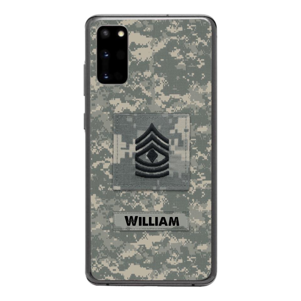 Personalized U.S Army Camo Phone Case Printed 22MAR-HC21