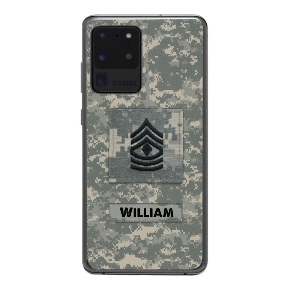 Personalized U.S Army Camo Phone Case Printed 22MAR-HC21