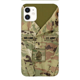 Personalized U.S Army Camo Phone Case Printed 22MAR-HQ21