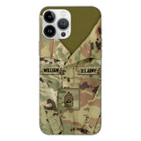 Personalized U.S Army Camo Phone Case Printed 22MAR-HQ21