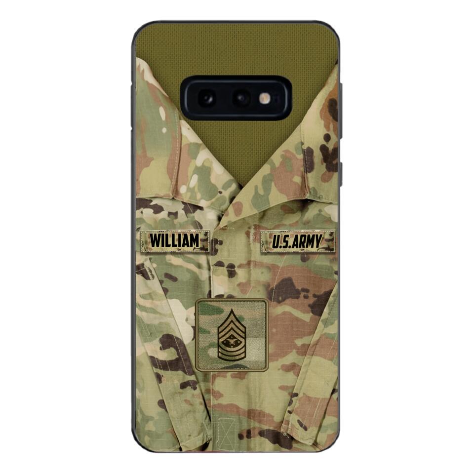 Personalized U.S Army Camo Phone Case Printed 22MAR-HQ21