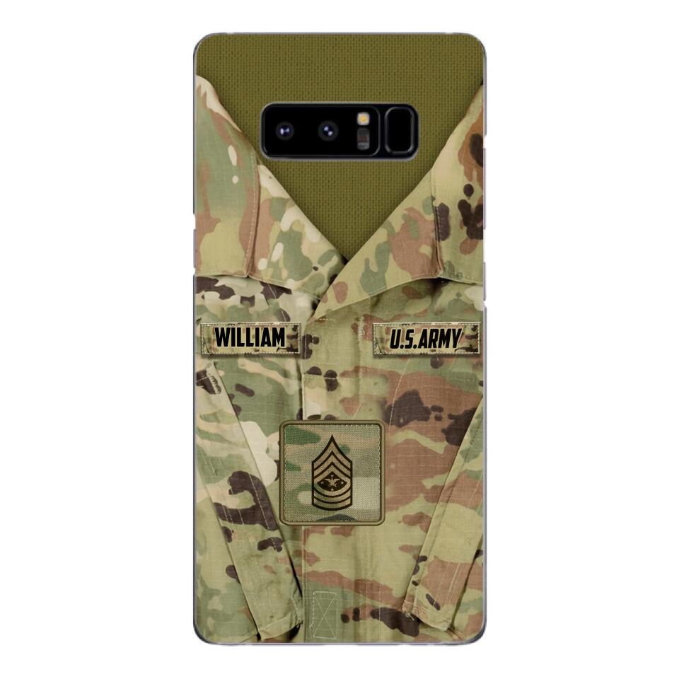 Personalized U.S Army Camo Phone Case Printed 22MAR-HQ21